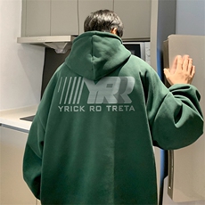 抖音得物供货可提供视频秋冬重磅美式宽松连帽卫衣DL1906，男装卫衣，电商A486
