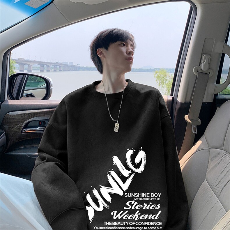 抖音得物高品质美式潮流麂皮绒宽松圆领卫衣wyjp4023-特p35控69,男装卫衣,星座605(原A050)
