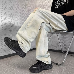 时尚都市文艺原宿牛仔裤春季中腰修身长裤男C947P42图片