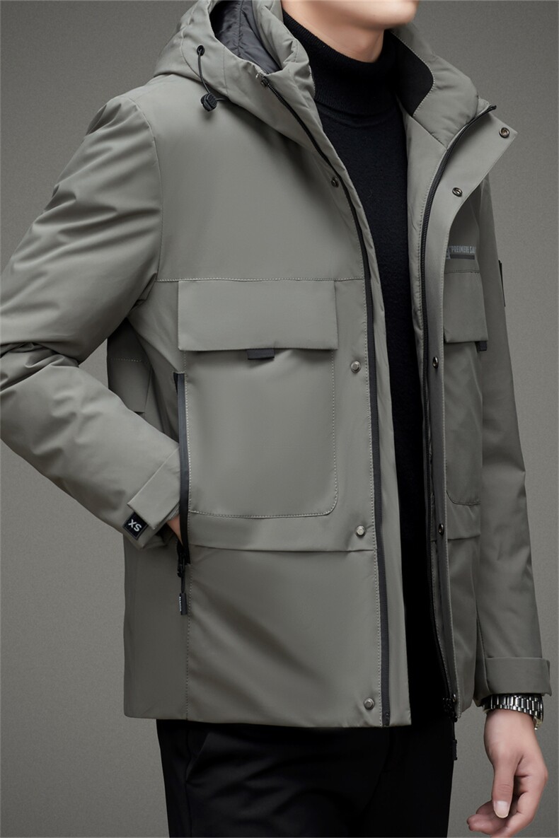 BAMJ-9615钱塘2020-2中年男士冬季厚款有帽百搭时尚羽绒服P175,男装羽绒服,钱塘207-2