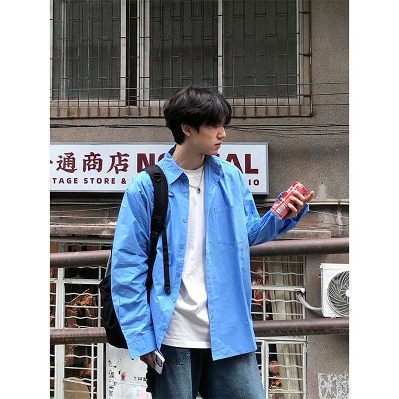 特P50无差价 新款秋季时尚潮流长袖衬衫-US2252 港风街头图片