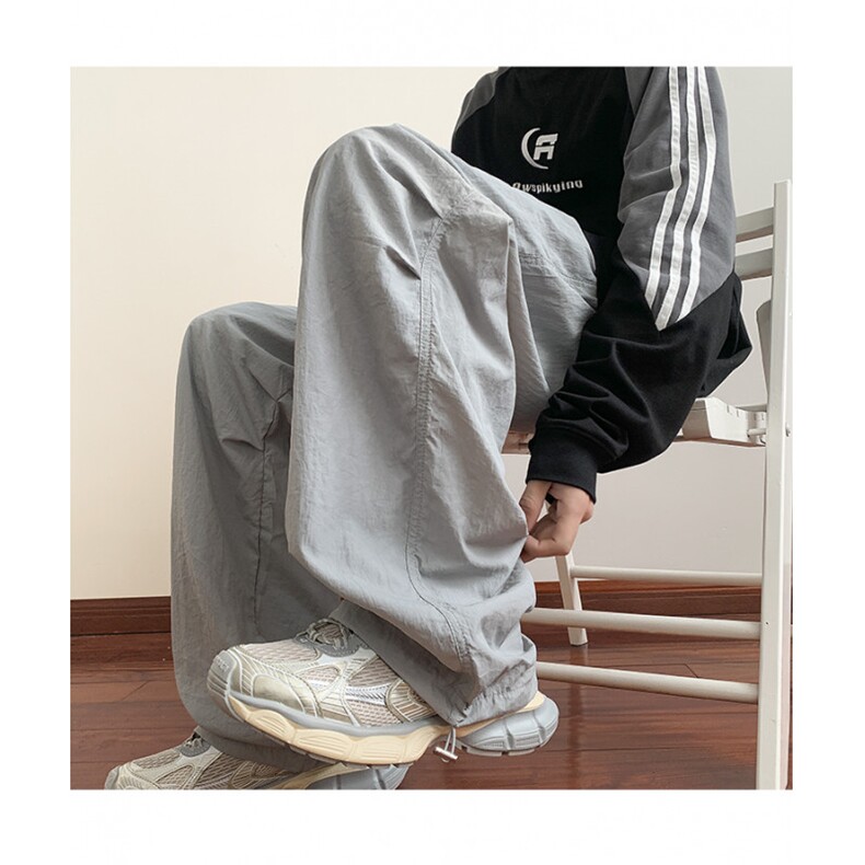 2024新款冰丝裤工装长裤子男女港风潮流宽松直筒休闲长裤k288/P45，男装工装外套，星座506