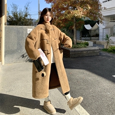 现货主推款加厚加长保暖牛家扣泰迪绒环保皮草p255-k368，女装羊羔毛/颗粒绒，丝露怡语