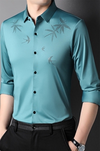 TL-WH2102男士2023秋季新款长袖衬衣青年修尖领无痕衬衫休闲P65图片