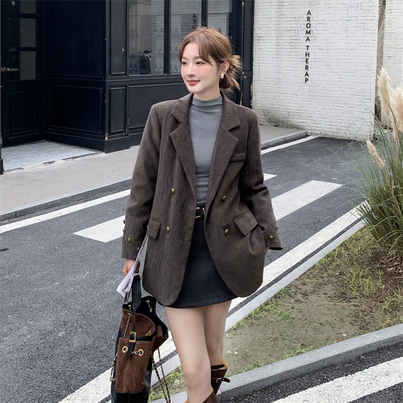 冬季新款羽绒服西装小个子外套女高级感韩版时尚气质休闲上衣潮,女装短外套,2D112