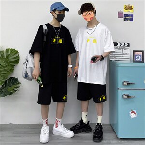 运动夏季韩版潮流帅气时尚潮牌搭配短袖短裤运动A161-2-TZ09-P50图片