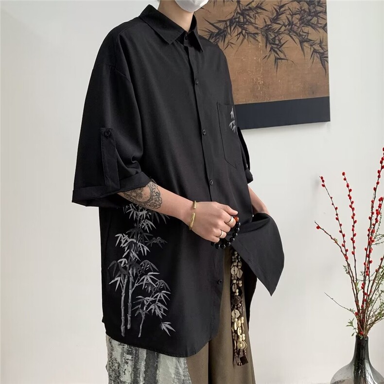 夏季沙滩衬衫男夏威夷风格衬衫潮流开衫休闲外衣宽松CY709-P32,男装衬衫,星座412-3