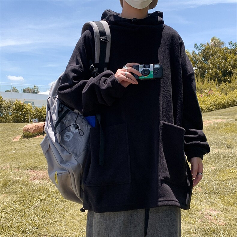 秋冬韩版潮流ins套头羊羔绒卫衣男港风百搭摇粒绒外套W6717-P33,男装卫衣,星座512-2