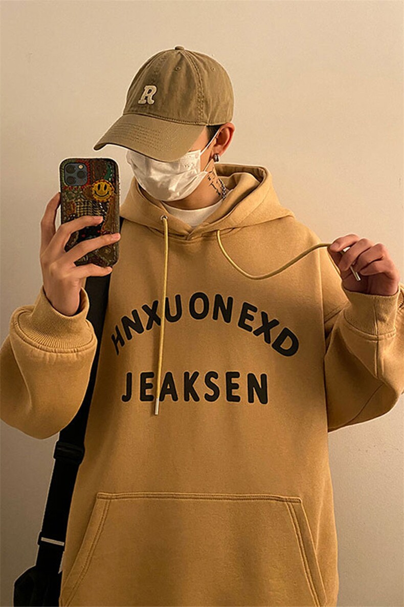 卫衣男美式外套春季上衣潮牌宽松套头帽衫JK23110-P55控78,男装卫衣,星座605(原A050)