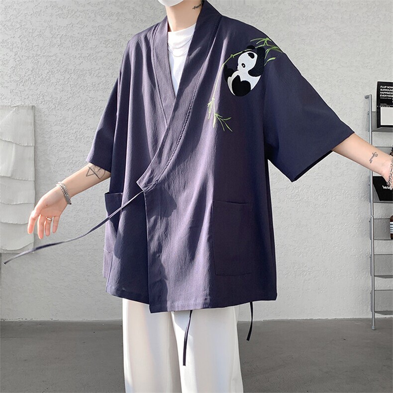 新款新中式刺绣道袍披风外套五分袖 DSA059-CS10028-特批40 控78图片