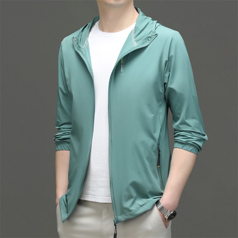 夏季冰丝防晒衣男2023新款防紫外线薄款透气防晒服户外钓鱼外套潮，男装防晒衣，电商B212（原钱塘6029）