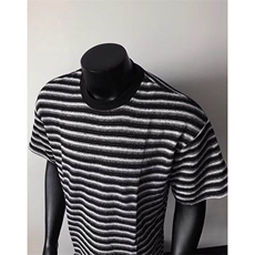 cleanfit条纹t恤男夏季小领口高级感短袖美式复古打底衫LT888-p40，男装T恤，星座1008