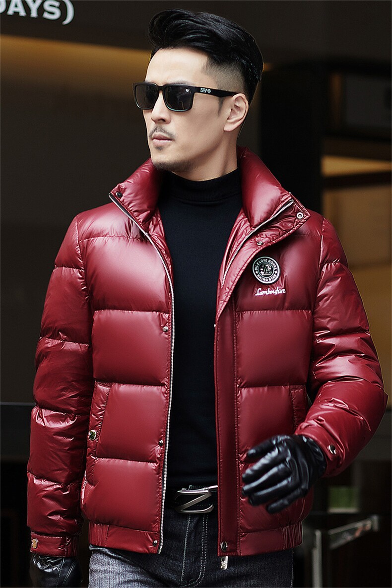 ZMS-M8851新款冬季男士白鸭绒羽绒服立领保暖外套修身大衣,男装羽绒服,电商B360