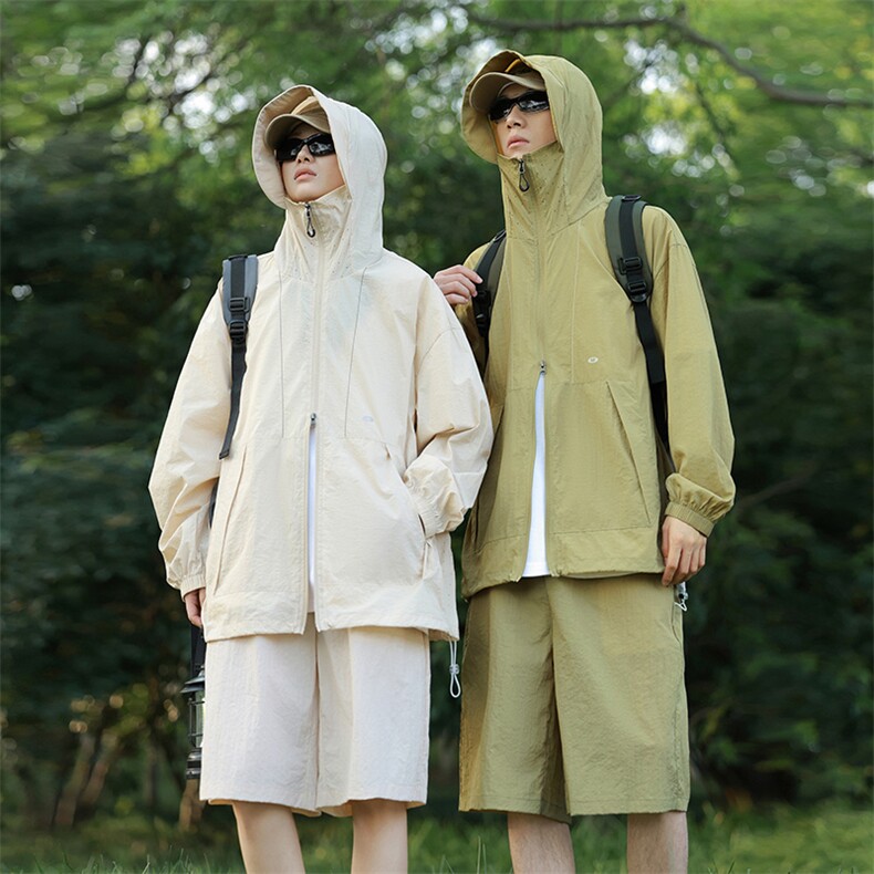 美式防晒衣套装情侣夏季潮牌户外速干两件套A436-2401+6839-P75,男装休闲套装,电商A436