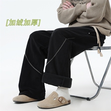 XZ616秋冬毛呢加绒缉明线不规则口袋休闲长裤K1090特P40控78，男装卫衣，星座512A（原616）