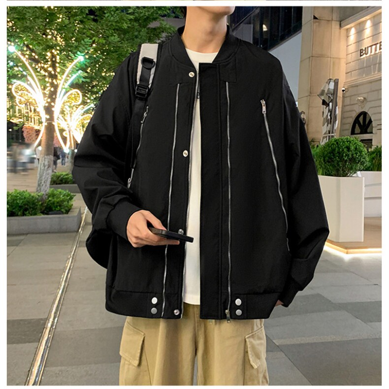 男士潮牌大码防水棒球领冲锋衣骑行服二开a406jk1220特p75,男装夹克,星座309（原A406）