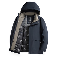 羽绒服男2024冬季宽松棉衣外套羽绒棉服男棉袄连帽可拆卸潮，男装羽绒服，电商B212（原钱塘6029）