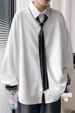 港风休闲情侣大码M-5XL衬衣防晒衣男宽松长袖衬衫7975P45控68，男装防晒衣，星座227-7