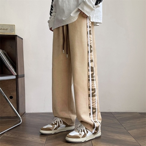 新款男百搭麂皮绒面料设计感港风休闲裤XD8818-P60控98图片