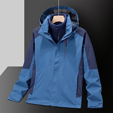 秋冬季冲锋衣连帽外套男女款防风三合一户外服SZ9805-P130，男装夹克，星座1105-3