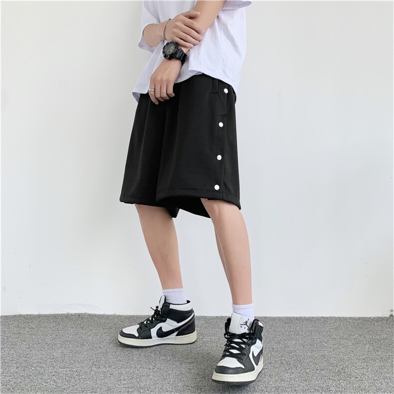 侧排扣短裤子男生外穿夏季薄款休闲工装五分运动篮球裤DK1080-P25,男装休闲裤,星座1008
