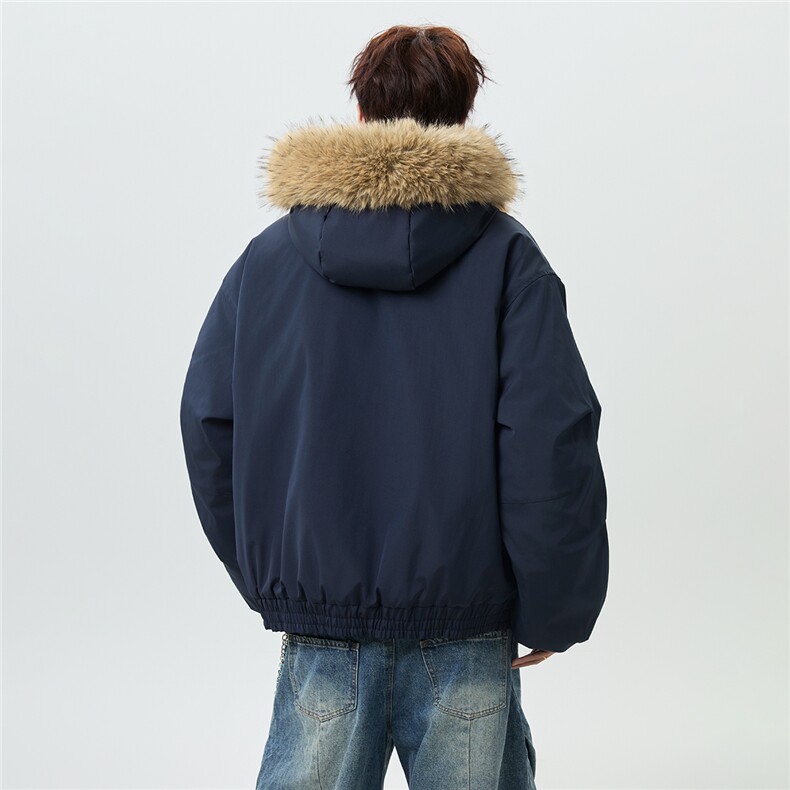 （手塞棉）冬季毛领加厚棉服牛角扣连帽上衣MF002-P130-控239,男装棉衣,星座216(原A116)