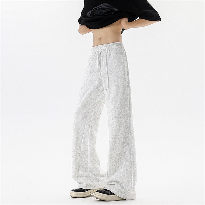 重磅弯刀卫裤男美式高街微喇窄版裤子休闲宽松直筒运动裤KZ070P50，男装休闲裤，电商B312