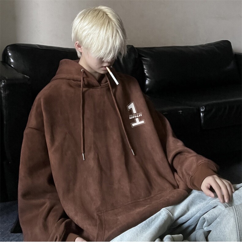 抖音品质美式街头机车风麂皮绒重磅卫衣JK23426特批45-控78·图片