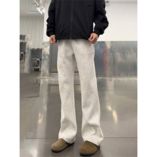 现货弯刀裤男潮流百搭直筒裤子宽松直筒春秋休闲运动裤LC319-p36，女装休闲裤，星座1008