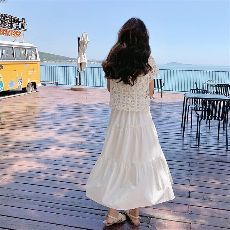 初夏清冷感五一出游出片穿搭女2025新款蕾丝开衫内搭吊带裙,女装连衣裙,2C269