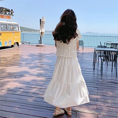 初夏清冷感五一出游出片穿搭女2025新款蕾丝开衫内搭吊带裙，女装连衣裙，2C269