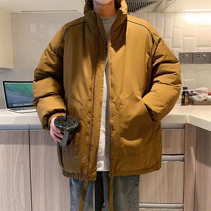 现货冬季美式休闲加厚雪山外套夹克立领纯色三防户外工装棉服图片