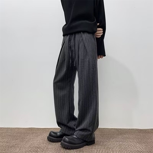 高质量春秋哈伦男裤潮牌垂感西装裤子修身小脚男士休闲西裤图片