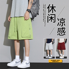 抖音品质美式工装休闲百搭短裤牌宽松短裤A146-GY502特p35量大优，男装牛仔裤，HDA146