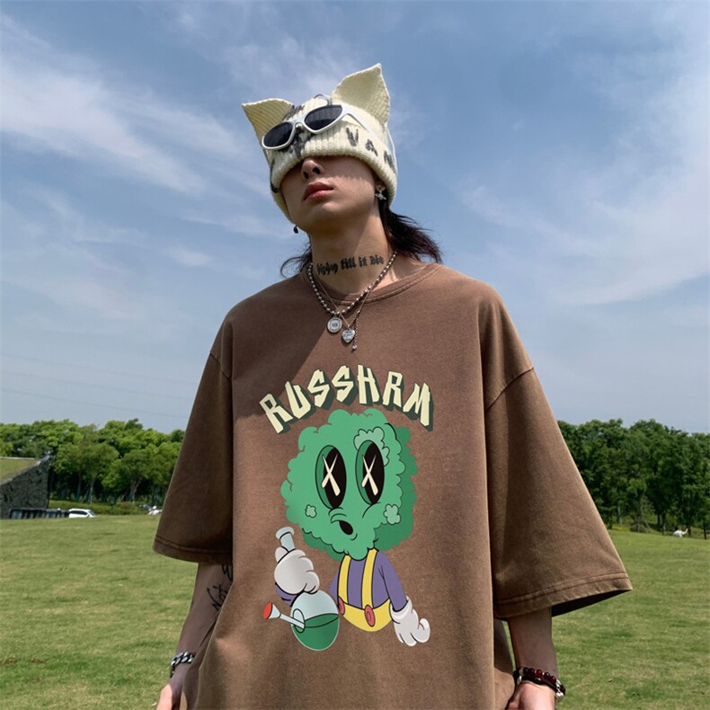 卡通创意印花 水洗做旧 夏季无袖背心/马甲/坎肩XZ514-2-1315-P38图片