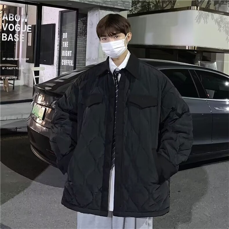 新款菱格棉衣男冬季棉袄外套韩版潮流面包服W1022P70,男装棉衣,星座1116-2