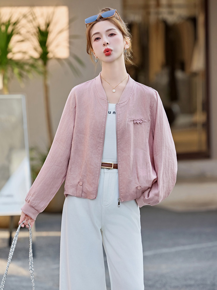 条纹拼接假两件衬衫薄外套女2025春夏新款宽松休闲百搭防晒衣上衣,女装衬衫,余墨