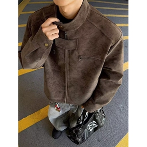 夹克外套男款秋冬美式复古vintage棒球服工装外套 JKW26图片