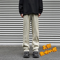 港风高街泥巴黄牛仔裤男款潮流百搭复古水洗牛仔裤子K790-特批45，男装牛仔裤，星座718-1