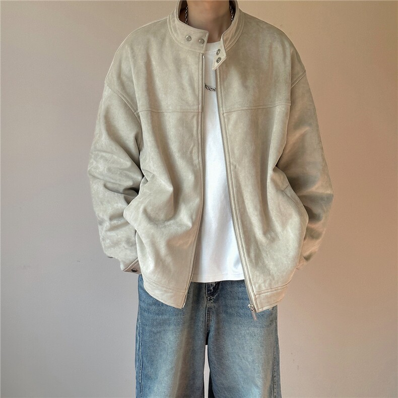 春季现货潮牌男士麂皮绒夹克外套日系痞帅A351-AJ2640-P125控199,男装夹克,电商A351