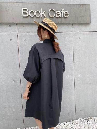 ［爱美欧］夏季新款阔版衬衫连衣裙，女装衬衫，爱美欧