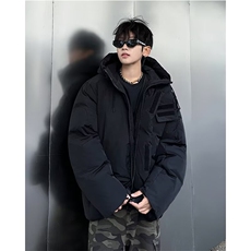 F629P80宽松型青少年潮保暖纯色冲锋衣棉服男款冬季连帽外，男装棉衣，星座512-6