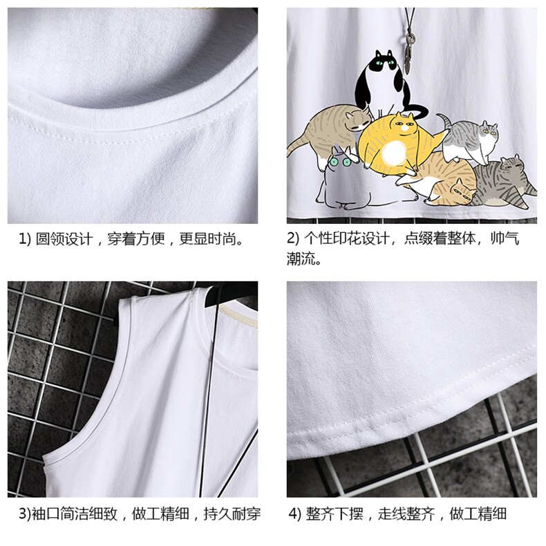 BX25155-P20港风运动汗背心男大码汗衫男无袖T恤男网格挂拍,男装T恤,电商A040A