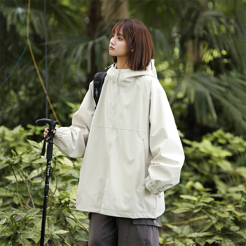 815A-MJ78352-65特春秋装新款纯色登山服三防冲锋衣外套女模,男装夹克,星座815A