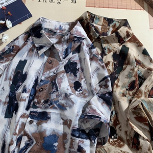 特批P28无差价夏季新款冰丝垂感短袖男宽松大码五分袖衬衣CD2251图片