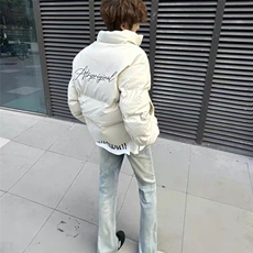 1506/QC910/P57复古美式潮流字母印花棉衣棉服，男装棉衣，星座1506