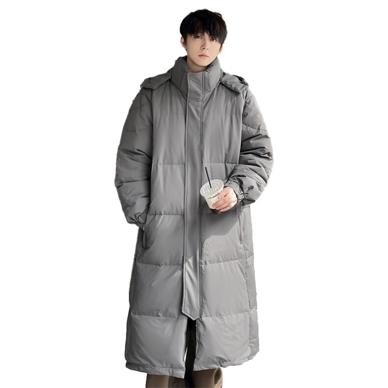 羽绒服男冬季新款港风宽松长款白鸭绒外套YR921-P190(控价248）,男装羽绒服,星座214-3