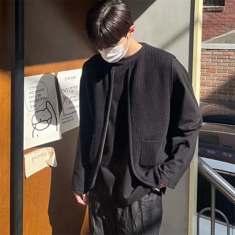 男士纯色开衫毛衣休闲外套韩版潮流针织马甲HB28P48,男装针织衫/毛衣,星座1116-2