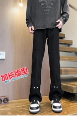 加长版裤子男高个子春秋微喇牛仔裤185cm110直筒KZ015P60加绒P70，男装牛仔裤，电商B312