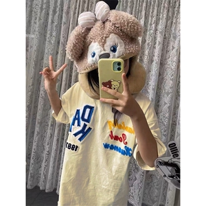 万针全刺绣工艺抖音得物高品质260克重磅纯棉双纱美式高街短袖T恤图片